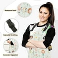 thumbnail image 2 of Little Girl and Flower 5 Pcs Kitchen Set Heat Resistant Oven Mitts and Non-Slip Pot Holders with Adjustable Cooking Apron, 2 of 6