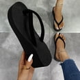 thumbnail image 5 of Women's Arch Support Flip Flops , Flip Flops Wide Feet Women Women's Ladies Platform Wedges Bohemian Beach Shoes Slippers Sandals, 5 of 6