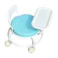 thumbnail image 4 of Silla infantil para comer con ruedas universales y respaldo con bandeja. Azul, 4 of 9