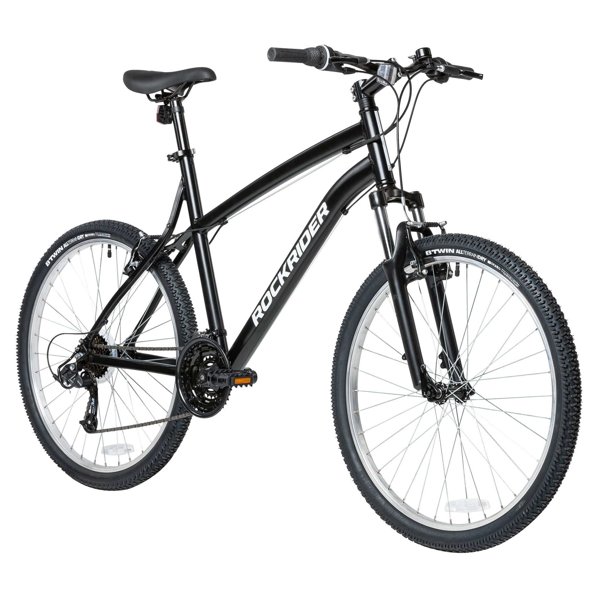 Decathlon Rockrider ST50, 21 Speed Aluminum Mountain Bike, 26", Unisex, Black, Small