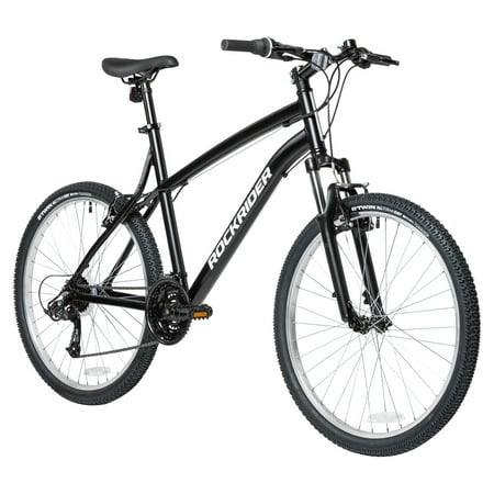 Decathlon Rockrider ST50, 21 Speed Aluminum Mountain Bike, 26", Unisex, Black, Small