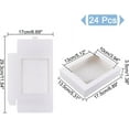 thumbnail image 2 of 24 Pcs Paper Boxes with Window Treat Boxes 6.89x5.31x1.38 Inch Bakery Boxes with PVC Visible Window Gift Packaging Boxes for Wedding Gift Soap Cookies and Party White, 2 of 6