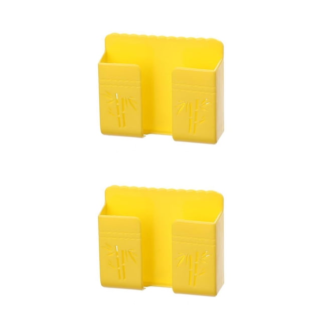 Naiovety Organizador de almacenamiento de teléfono, estante de pared adhesivo de plástico, estilo libre de perforaciones, soporte para Type2 NO2