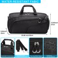 thumbnail image 3 of Kuston Sports Gym Bag with Shoes Compartment and Wet Pocket for Men Women Black, 3 of 6