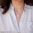 thumbnail image 5 of Layered Heart Necklace Pendant Handcrafted 18k Gold Plated Delicate Gold Choker, 5 of 5