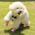thumbnail image 5 of ROZKITCH 4PCS Dog Shoes for Hot Pavement Breathable Anti-Slip Reflective Summer Dog Booties for Walking Running Paw Protectors for Small Medium Large Dogs,Pink,#4, 5 of 10