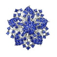 thumbnail image 2 of Brooch Pin Anti-rust Silver Plated Brooch Rhinestone Round Blossom Flower Breastpin for Dating Wedding Party, 2 of 8