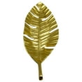 thumbnail image 3 of Bergamo Art 23 Inch Wide Decorative Handmade Aluminum Leaf Fruit Tray in Gold, 3 of 6