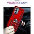 thumbnail image 4 of Case for Moto G 5G 2022 with 2 Pcs Tempered Glass Screen Protector [Built-in Stand] [Military Grade Drop Protection] Rugged Shockproof Protective Phone Cover, Red, 4 of 14