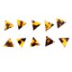 thumbnail image 2 of 10 piezas de acetato acrílico triángulo colgante DIY pendientes hallazgos marrón Sunnimix Colgante triangular, 2 of 8