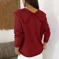 thumbnail image 4 of Lumtrix Shawl Collar Sweaters For Women Long Sleeve Ribbed Knit Tops Cozy Sweaters Casual Loose Pullover Winter Fashion Clothing Wine M, 4 of 5