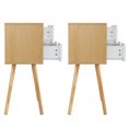 thumbnail image 3 of Veryke Set of 2 Modern Nightstand with 2 Drawers, Wooden End Table Dresser for Bedside Furniture, 3 of 10