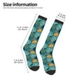 thumbnail image 2 of Naloa Tropical Leaves Thigh High Socks Extra Long Stretchy Sock Women Over Knee High Opaque Stocking Daily Wear, 2 of 6
