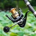 thumbnail image 2 of Spinning Reel 17+1BB Bearing Balls All Metal Spool Fishing Reel FBE2000-FBE7000 Aluminum Alloy Rocker Carp Fishing Wheel ,Rigid Aluminum Skeletal Frame, 2 of 5