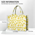 thumbnail image 3 of Large Capacity Tote Bag,Yellow Lemon Fruit Slices White Pattern Handbag Fashion Luxury Tote Bag,15.7"x13"x 5.1" Inches,Laptop Compatible, 3 of 6