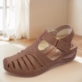 thumbnail image 1 of Sandalias de cuña con punta cerrada para mujer, sandalias huecas para fiestas y vacaciones, 1 of 9