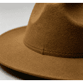 thumbnail image 5 of Wide Fedora Wool Hat for Women Men, Classic Trendy Panama Style Dress Hat, Fashion Party Travel Outdoor Formal Fedora Hat,Kh, 5 of 5