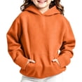 thumbnail image 7 of Bixock Toddler Girls Hoodies,Girls Long Sleeve Tops,Kids Crewneck Pullover Hooded Solid Color Thin Sweatshirt With Drawstring Windproof Soft Warm Everyday Wear Girls Clothings, 7 of 7