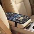 thumbnail image 3 of Xoenoiee Dragonfly Flower Print Cars Seat Covers Full Set of 5, PU Leather Car Accessories with Seat Belt Covers Pads and Center Console Cushion Pad for Most Vehicles, 3 of 7