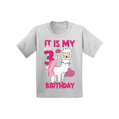 

Awkward Styles It s My Third Birthday T-shirt Birthday Llama Toddler Shirt Birthday Girl