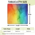 thumbnail image 2 of Rainbow Tie Dye Ink Pattern Square Fitted Tablecloth with Elastic Edge,Square Table Cover,Washable Elastic Table Cover for Home Kitchen Party Decor 36"x36", 2 of 6