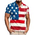 thumbnail image 2 of Blusa y camisa de manga corta con cuello vuelto para hombre, informal, de moda, de negocios, de manga corta, estampada, deportiva, con solapa, de poliéster., 2 of 5