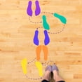 thumbnail image 3 of K-Roo Sports Set of Six Colorful Foot-Shaped Floor Markers - No-Slip Rubber Pairs of Footprints in Mesh Bag for School, Dance, Karate & Activities, 3 of 6