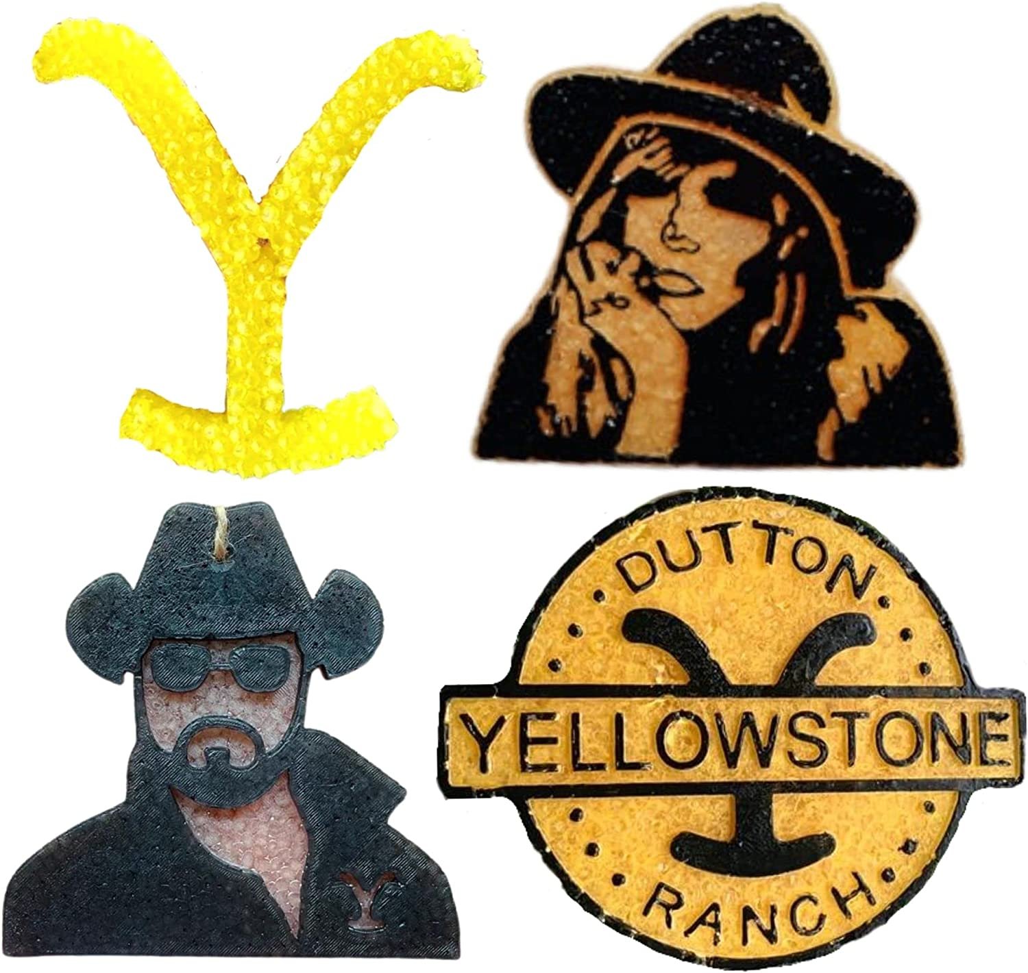 4 Pack Y Cowboy Silicone Freshie Molds  Cowboy Rip, Beth, Y, Dutton Button Silicone Mold for Freshies, Silicone Mold for Epoxy, Silicone Mold for Soap  Send Rip  Oven Safe Freshie Molds