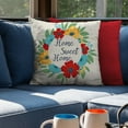 thumbnail image 4 of Mainstays 16" x 16" Home Sweet Home Decorative Outdoor Throw Pillow, Multi, 4 of 6