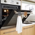 thumbnail image 3 of 3 Pcs Hand Towel Stand with Wooden Base and Macrame Ring in Light Brown, 3 of 8