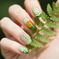 thumbnail image 4 of Juego de 3 placas para estampar uñas con diseño floral abstracto. Plantilla de acero inoxidable con imagen de planta para uñas. Incluye herramienta raspadora de silicona para estampar uñas., 4 of 7