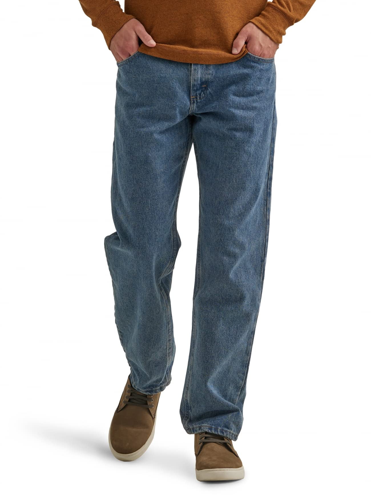 Wrangler Authentics Men's Classic 5-Pocket Relaxed Fit Cotton Jean ...