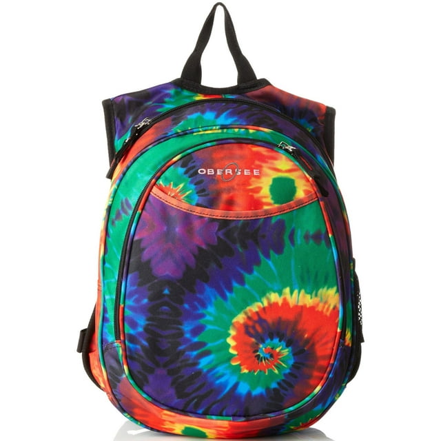 O3KCBP011 Obersee Mini Preschool All-in-One Backpack for Toddlers and Kids with integrated Insulated Cooler | Tie Dye