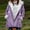 Purple, variant on Womens Jackets Fall Women Winter Plus Size Solid Plus Velvet Coat Long Sleeve Horn Buckle Pocket Overcoat Purple XL