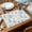 C, variant on Cififendec Coastal Seashell Table Placemat, 17.72"×11.81", Single Sided Water Resistant Nautical Fabric Table Mat for Dining Table Summer Beach Decor