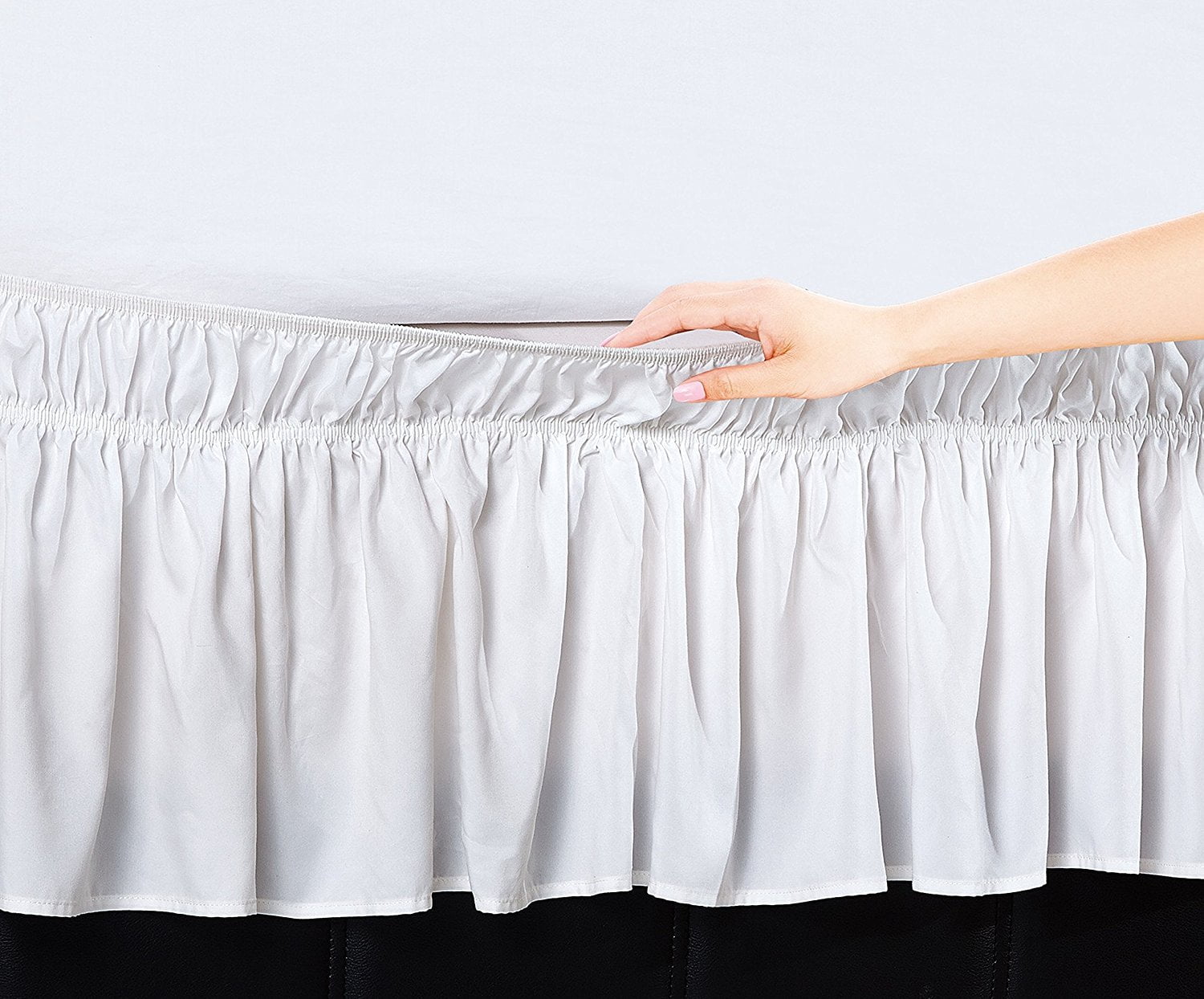Details about   Dust Ruffle 16" Drop Bed Skirt Elastic Easy Fit Wrap Around Bed Skirt White 