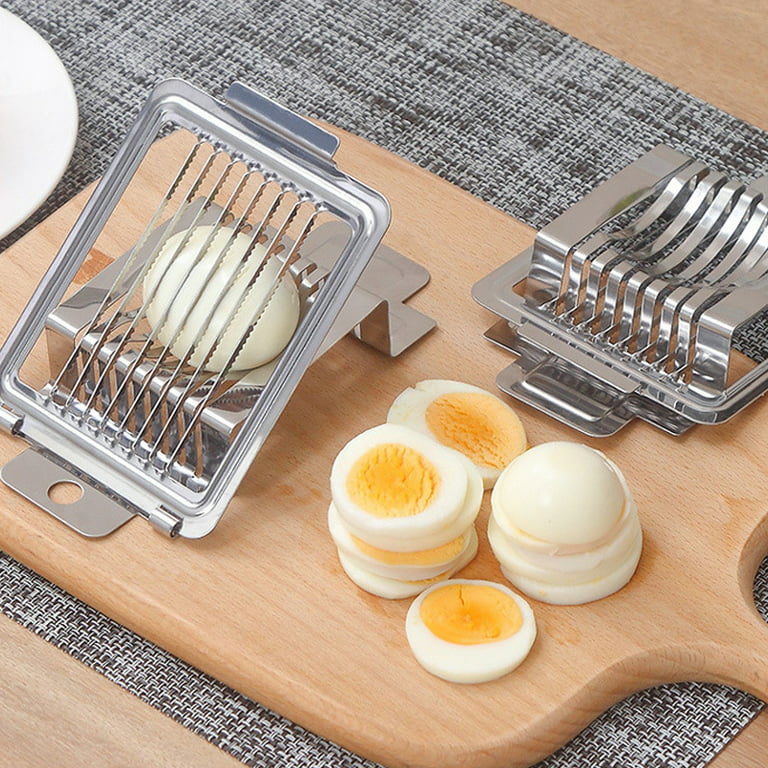 Egg Slicer, Egg Slicer for Hard Boiled Eggs, Aluminium Egg Slicer with  Stainless Steel Wire, Heavy Duty Egg Cutter Dishwasher Safe(Yellow） 