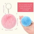 thumbnail image 4 of 2 piezas pompones llaveros esponjosos JAMW llavero suave relleno accesorio para niñas mujeres Sencillez, 4 of 5