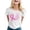 White, variant on Womens Athletic Tops Women's T-Shirts Stylish Printed Short Sleeve O Neck Top for Everyday Casual Wear White XXL
