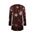 thumbnail image 7 of Women's Fashion Christmas Print Jacket, Long Sleeve Casual Cardigan Coat for Everyday Wear and Comfortable Outfits,Brown,2XL, 7 of 7