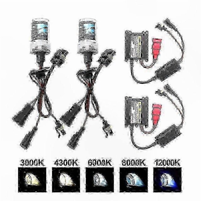 HID Xenon Headlight Ballast Kit, 35W-55W, Compatible with H1 9005 Bulbs, 8000K Slim Design