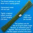 thumbnail image 3 of 30 Gauge Green Cotton Covered Floral Wire - 120 feet per bundle (36.6m) in 12 inch (30.5cm) lengths, 3 of 3