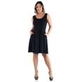 thumbnail image 4 of Plus Size Scoop Neck Fit N Flare Pocket Dress, 4 of 8