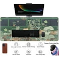 thumbnail image 3 of Cute Desk Mat Kawaii Bear XL Large Gaming Mouse Pads Desk Pad Desk Mats Pads on top of Desks Mousepad Cute Anime Plant Desk Protector 31.5x11.8 in, Aesthetic Brown and Green Forest Keyboard Pad, 3 of 6