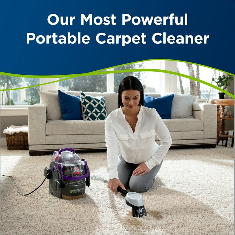  BISSELL SpotClean Pet Pro Portable Carpet Cleaner, 2458,  Grapevine Purple, Black, Large