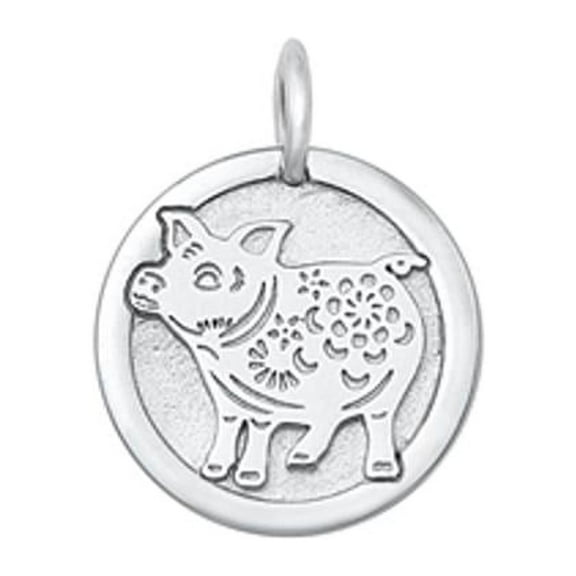 Sterling Silver Wholesale Chinese Zodiac Pig Pendant Astrological Charm 925 New Jewelry Female