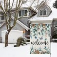 thumbnail image 4 of Winter Garden Flag 12.5x18 Double Sided, Welcome Winter Leaves Snowflake Seasonal Farmhouse Yard Outdoor Decorative Flag, 4 of 6