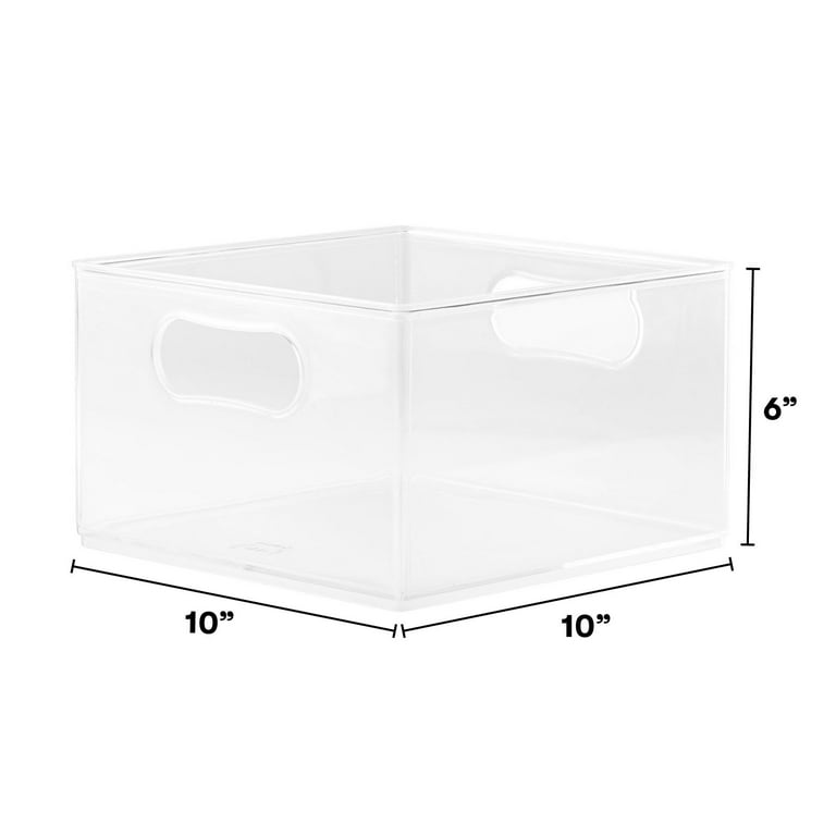 Crofton covered Clear View Storage Boxes Stackable Plastic Fridge tray