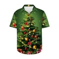 thumbnail image 3 of JURANMO Hoy Oferta Flash Men's Big and Tall Hawaiian Shirts Fashion Christmas Tree Graphic Tees Tops Casual Button Down Short Sleeve Blouse Tropical Vacation Holiday Beach Shirt Green XXXL, 3 of 6