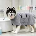 thumbnail image 4 of Absorbent Pet Bath Towel Soft Microfiber Drying Cloth For Large And Small Dogs Indoor Use With Hook Loop Closure, 4 of 4
